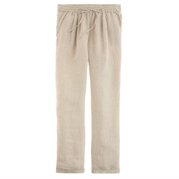 J. Crew Pants - J.Crew Linnen Drapey Drawstring Beige Jogger S